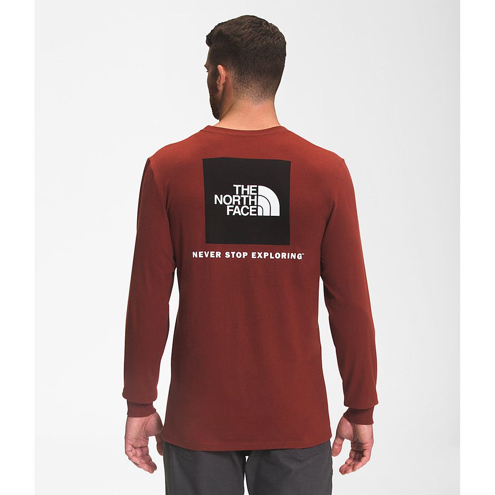 The North Face Long Sleeve Mens Australia - The North Face Long Sleeve Box Nse Red / Black Never Sto